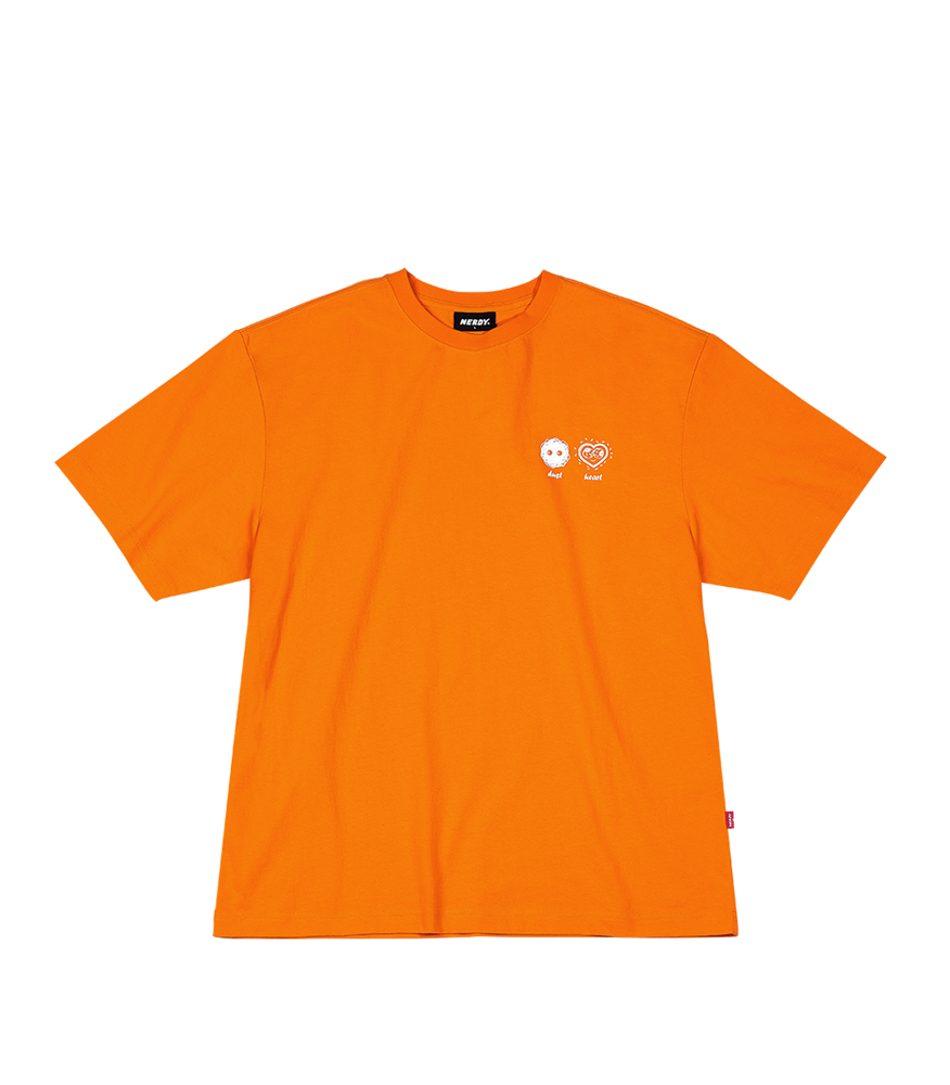 [LAST SIZE] 더스트 하트 반팔 티셔츠 오렌지